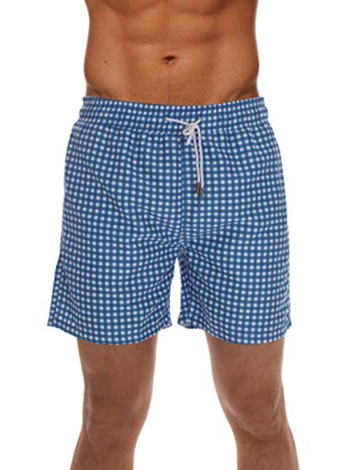 Whiskey and Oak Mens Swimming Trunks Shorts with Pockets Quick Dry Bathing Suit