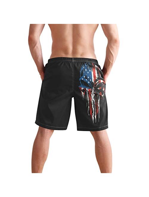 RURUTONG Mens Swim Trunks Men's Sportwear Quick Dry Board Shorts with Mesh Lining