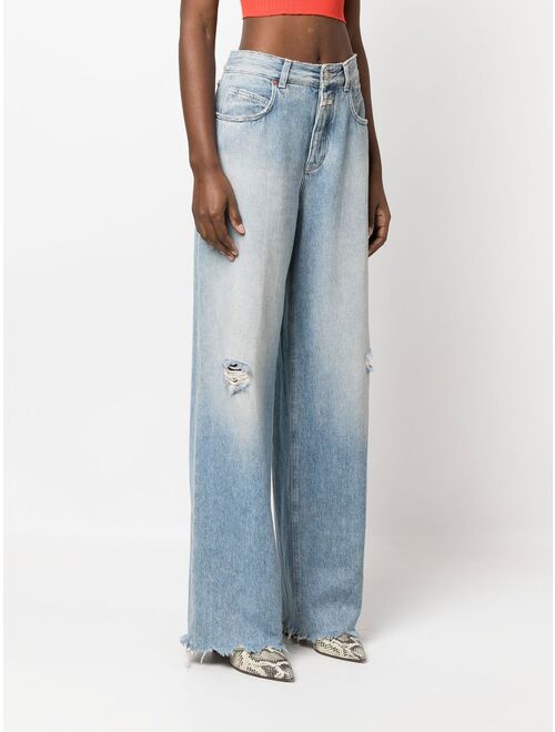 Closed Nikka wide-leg distressed jeans