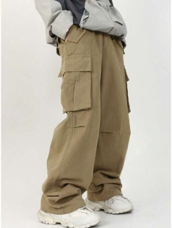 Men Flap Pocket Side Cargo Pants