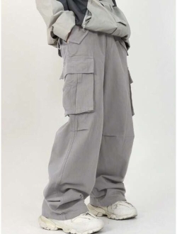 Men Flap Pocket Side Cargo Pants