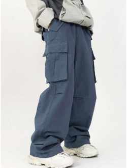 Men Flap Pocket Side Cargo Pants