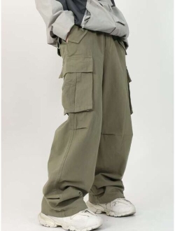 Men Flap Pocket Side Cargo Pants