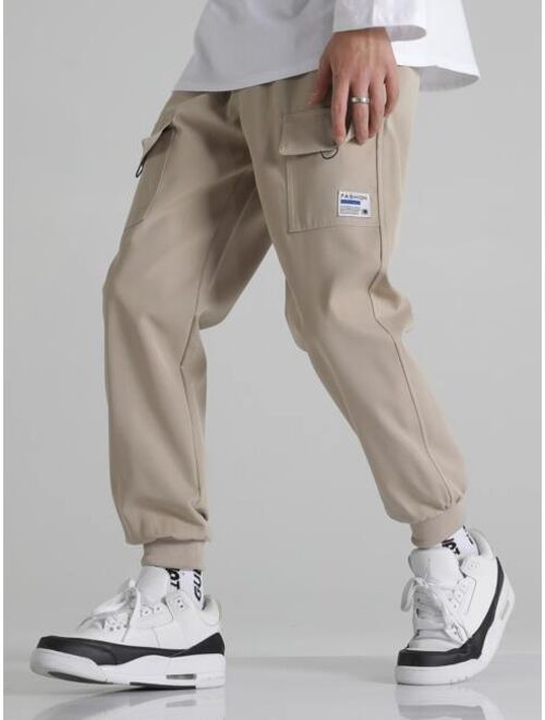 Shein Men Letter Patched Cargo Pants