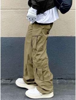 Men Flap Pocket Side Cargo Pants