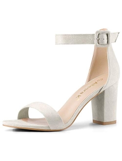 Women's High Chunky Heel Buckle Ankle Strap Sandals