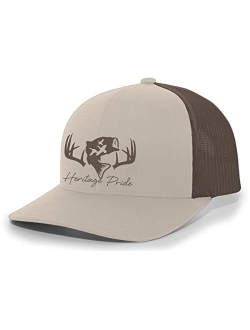 Deer Hunting Fishing Duck Hunt Mens Embroidered Mesh Back Trucker Hat