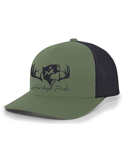 Deer Hunting Fishing Duck Hunt Mens Embroidered Mesh Back Trucker Hat