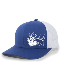 Elk Antlers Mens Mesh Back Trucker Hat Baseball Cap