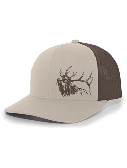 Elk Antlers Mens Mesh Back Trucker Hat Baseball Cap