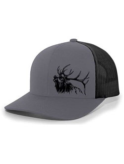 Elk Antlers Mens Mesh Back Trucker Hat Baseball Cap