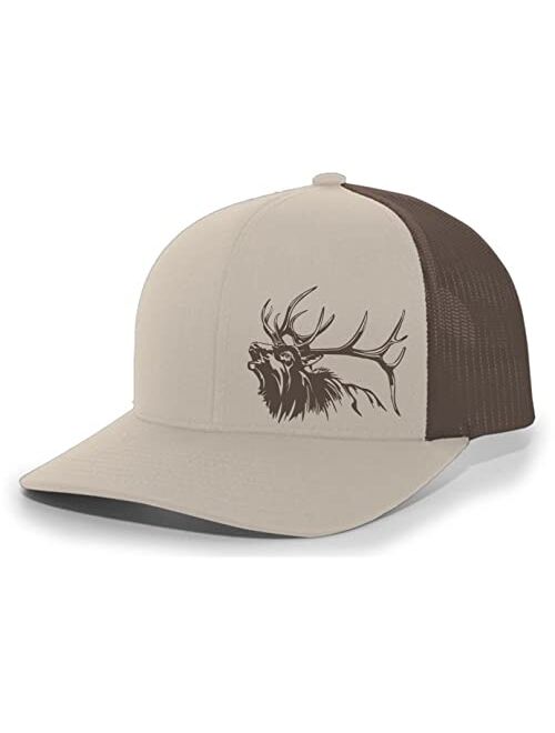 Heritage Pride Elk Antlers Mens Mesh Back Trucker Hat Baseball Cap