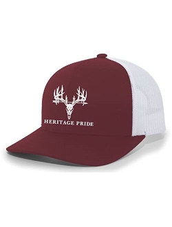 Deer Skull Antlers Arrow Mens Mesh Back Trucker Hat Baseball Cap