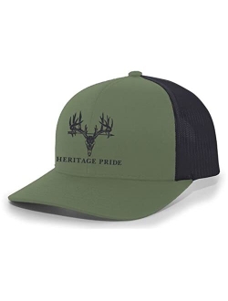 Deer Skull Antlers Arrow Mens Mesh Back Trucker Hat Baseball Cap