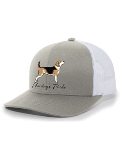 Canine Collection Beagle Scent Hound Hunting Dog Mens Embroidered Mesh Back Trucker Hat