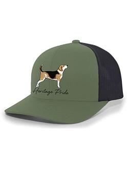 Canine Collection Beagle Scent Hound Hunting Dog Mens Embroidered Mesh Back Trucker Hat