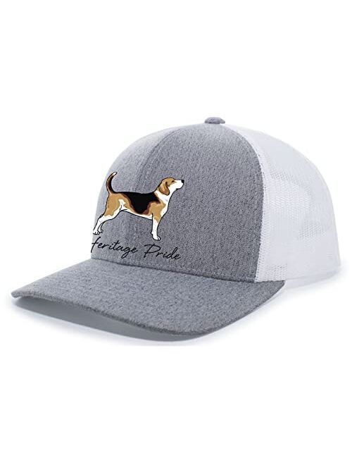 Heritage Pride Canine Collection Beagle Scent Hound Hunting Dog Mens Embroidered Mesh Back Trucker Hat