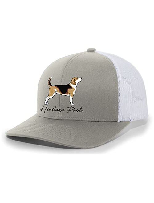 Heritage Pride Canine Collection Beagle Scent Hound Hunting Dog Mens Embroidered Mesh Back Trucker Hat