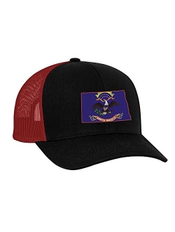 Embroidered State Flag Mesh Back Trucker Hat