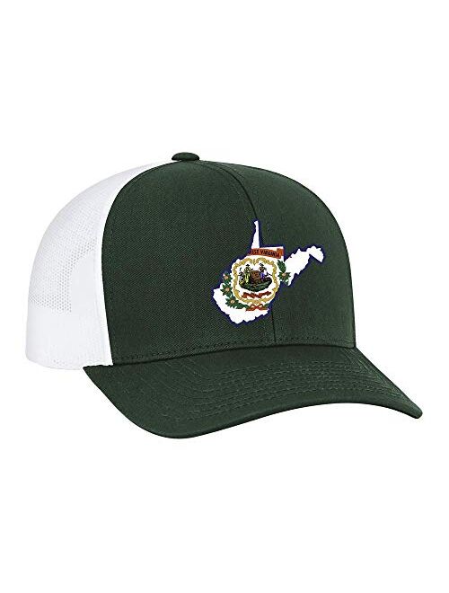Heritage Pride Embroidered State Flag Mesh Back Trucker Hat