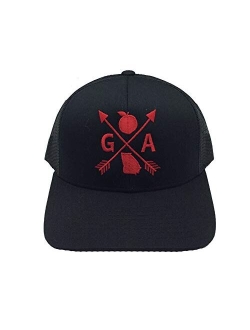 Embroidered Georgia Peach State Arrow Snapback Hat