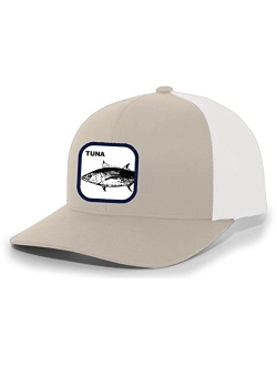 Fish Hat Embroidered Patch Mesh Back Trucker Hat Baseball Cap