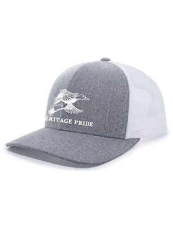 Flying Duck Mens Embroidered Mesh Back Trucker Hat Baseball Cap