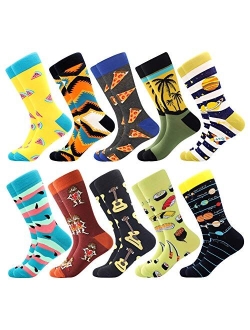 Men's Fun Dress Socks-Colorful Funny Novelty Crew Socks Pack,Crazy Socks Gifts for Men