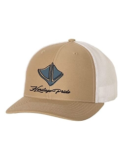 Mallard Duck Footprint Mens Embroidered Mesh Back Trucker Hat