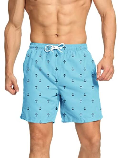 DIORLV Men's Swim Trunks Quick Dry with Mesh Lining Beach Shorts Bathing Suit Swimwear