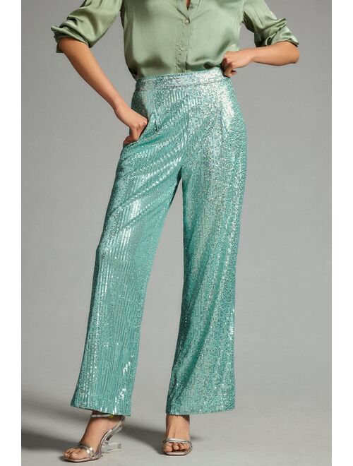 Ranna Gill Sequined Feather Pants