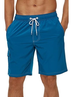 yuyangdpb Men's Swim Trunks 9" Quick Dry Swim Shorts with Mesh Lining Beach Board Shorts