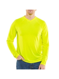 SUNTECT UPF50+ Sun Protective Performance Apparel for Outdoor Workers - Men's Bosun V-Neck Long Sleeve Tee