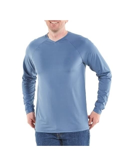 SUNTECT UPF50+ Sun Protective Performance Apparel for Outdoor Workers - Men's Bosun V-Neck Long Sleeve Tee