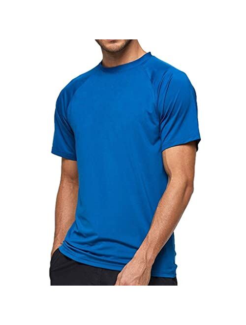 Arcweg Rashguard Men Swim Short Sleeves Diving Rash Vest Fit Top T-Shirt Rashie