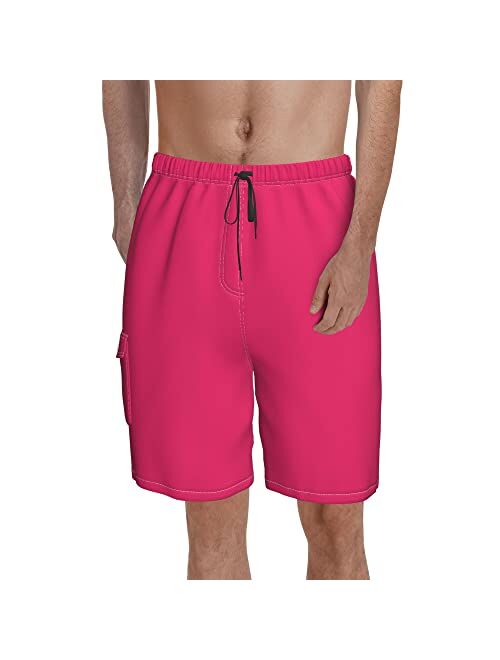 TENMET Men's Beach Shorts Swim Trunk Mesh Lining Quick Dry Side Pockets Casual Surf Yoga Water Jogging Training Lightweight