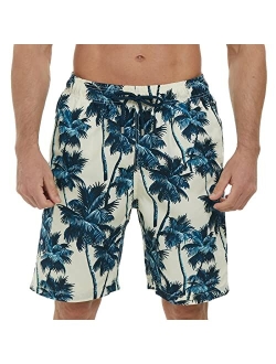 SIX ISLANDS Mens Swim Trunks Recycled Plastic Fabric 9 Inches Long Big and Tall Bathing Suit Boarshorts