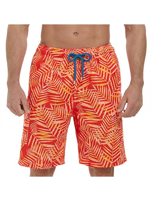 SIX ISLANDS Mens Swim Trunks Recycled Plastic Fabric 9 Inches Long Big and Tall Bathing Suit Boarshorts