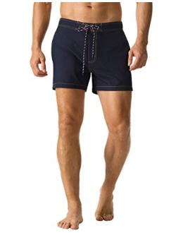 Nonwe Men's Quick Dry Soft Swim Shorts Relaxed Fit Drawsting Swim Trunks