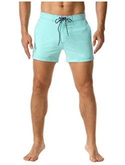 Nonwe Men's Quick Dry Soft Swim Shorts Relaxed Fit Drawsting Swim Trunks