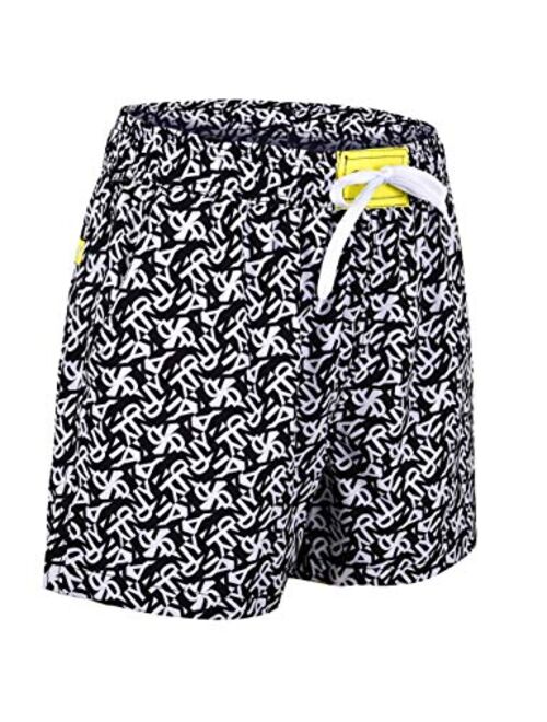 Nonwe Men's Quick Dry Soft Swim Shorts Relaxed Fit Drawsting Swim Trunks