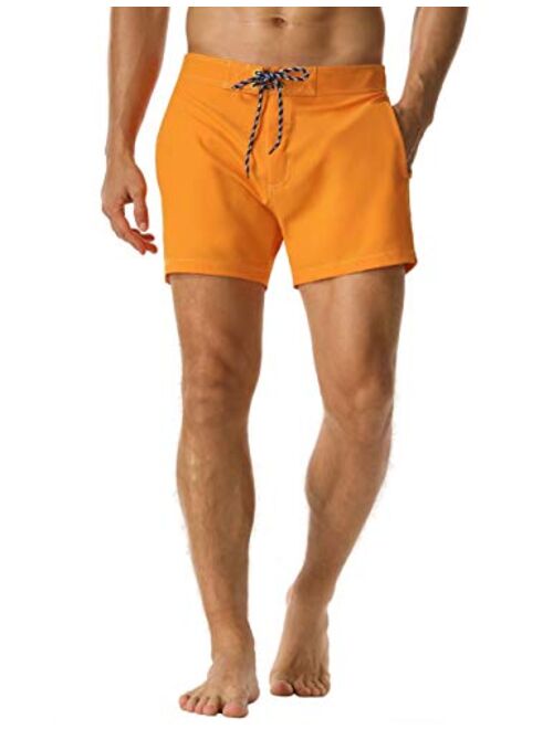 Nonwe Men's Quick Dry Soft Swim Shorts Relaxed Fit Drawsting Swim Trunks