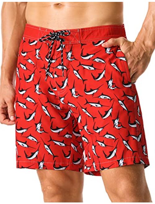 Nonwe Men's Quick Dry Soft Swim Shorts Relaxed Fit Drawsting Swim Trunks