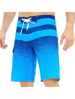 LETSHOLIDAY Mens Swim Trunks Quick Dry Swimwear Beach Shorts with Side Pockets