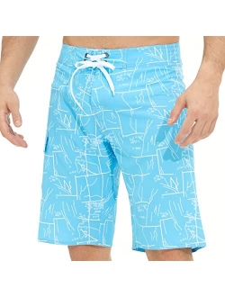 LETSHOLIDAY Mens Swim Trunks Quick Dry Swimwear Beach Shorts with Side Pockets