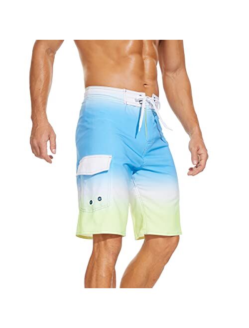 LETSHOLIDAY Mens Swim Trunks Quick Dry Swimwear Beach Shorts with Side Pockets