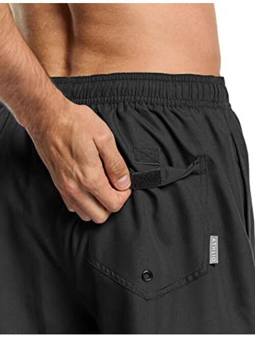 ATHLIO Men's 11 Inches Swim Trunks, Quick Dry Beach Board Shorts, Bathing Suits with Inner Mesh Lining and Pocket