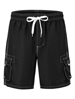 Gopune Men's Board Shorts Quick Dry Sportwear with Mesh Lining