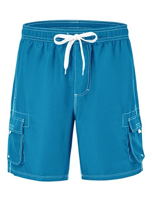 Gopune Men's Board Shorts Quick Dry Sportwear with Mesh Lining