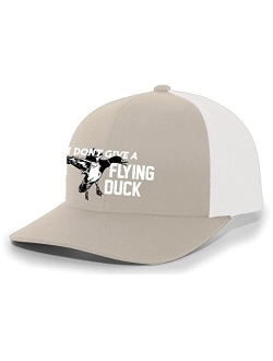 I Don't Give A Flying Duck Mesh Back Embroidered Trucker Hat Baseball Cap